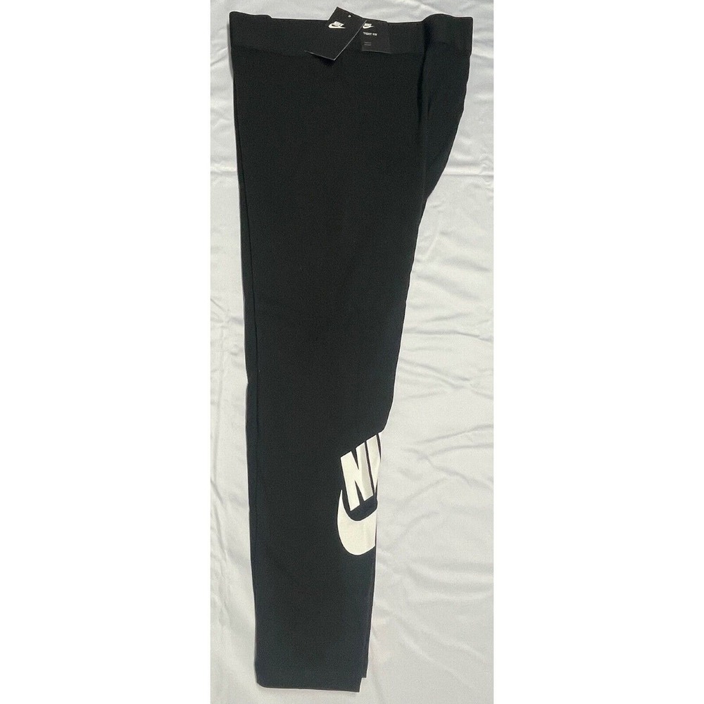 NIKE Women's High Waisted Leg A‎ See Graphic Tights Black White BV0285 010 1X